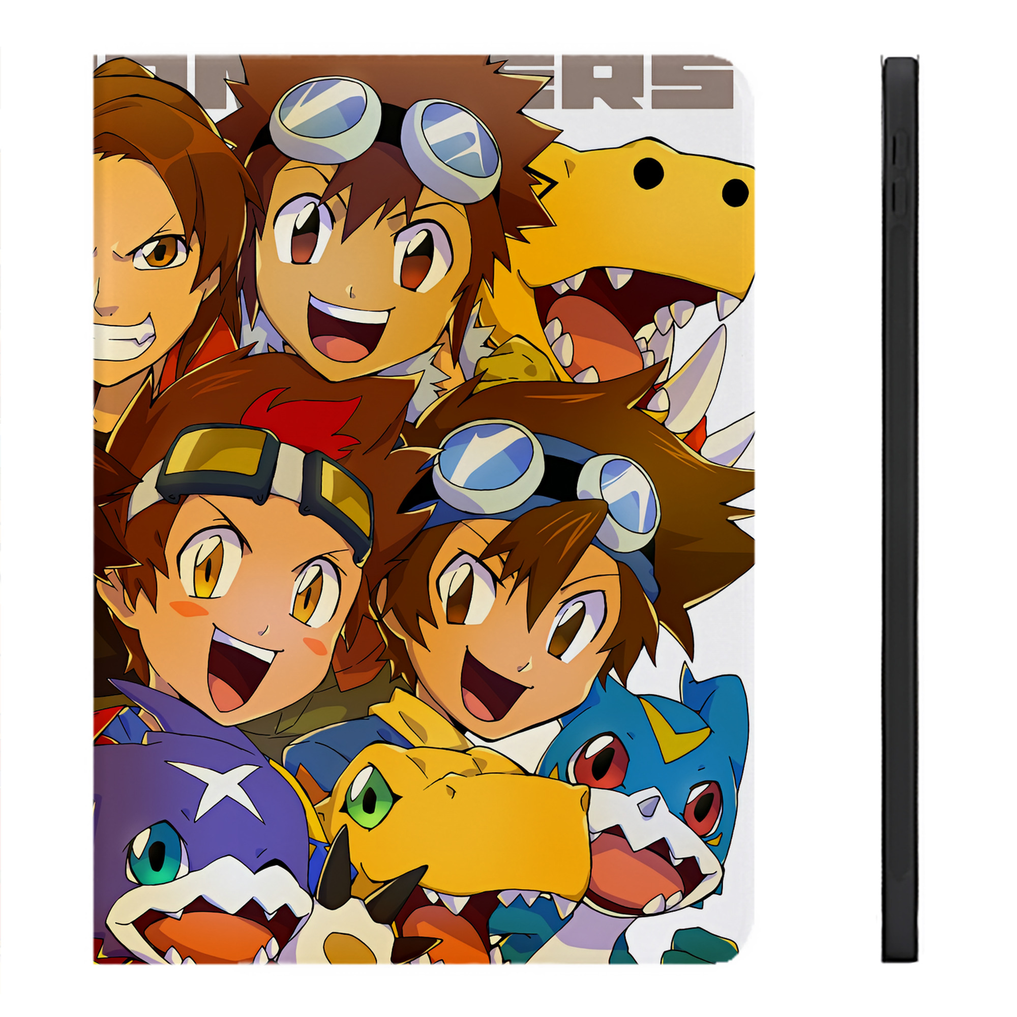 （画像用） Digimon デジタルモンスター/デジモン IPadケース ペンホルダー付き ブックスタイルデザイン
